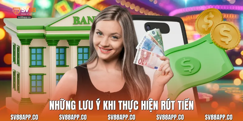 Những lưu ý khi thực hiện rút tiền