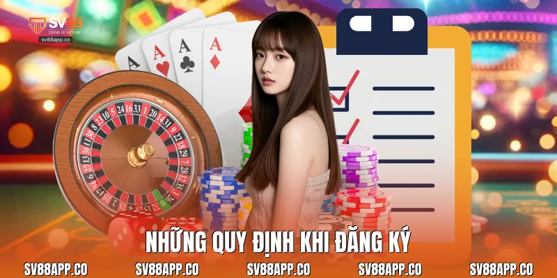 Những quy định khi đăng ký